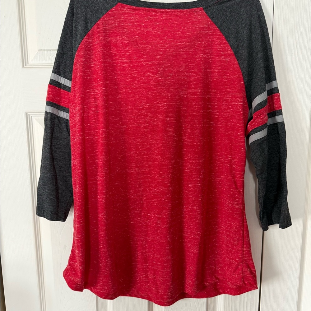 Colosseum Red and Black Ohio State Lace-Up Tee - Picture 4 of 4
